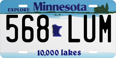 MN license plate 568LUM