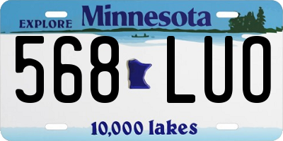 MN license plate 568LUO