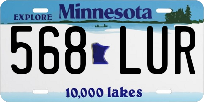 MN license plate 568LUR