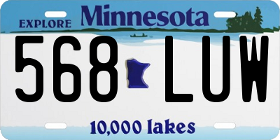 MN license plate 568LUW