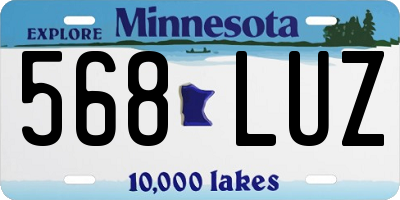 MN license plate 568LUZ