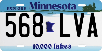 MN license plate 568LVA