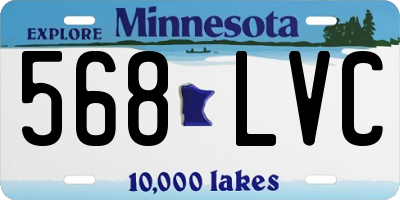 MN license plate 568LVC