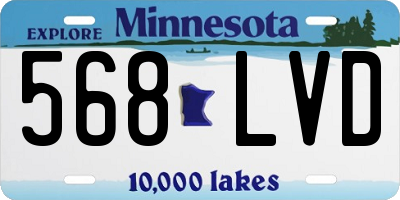 MN license plate 568LVD