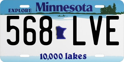 MN license plate 568LVE