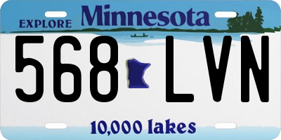 MN license plate 568LVN
