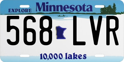 MN license plate 568LVR
