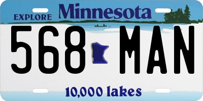 MN license plate 568MAN