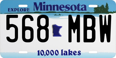 MN license plate 568MBW