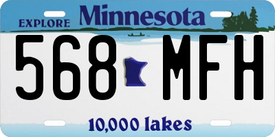MN license plate 568MFH