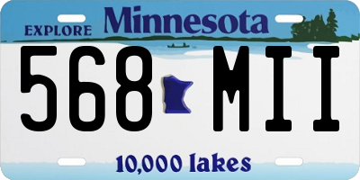 MN license plate 568MII