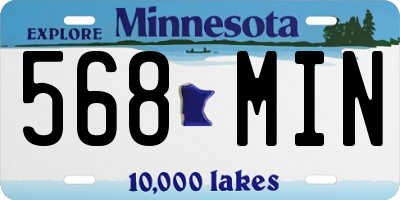 MN license plate 568MIN
