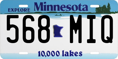 MN license plate 568MIQ