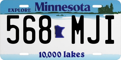 MN license plate 568MJI