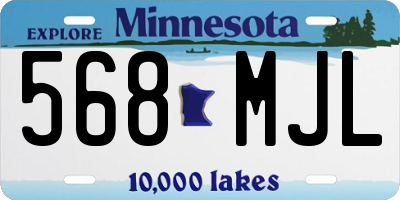 MN license plate 568MJL