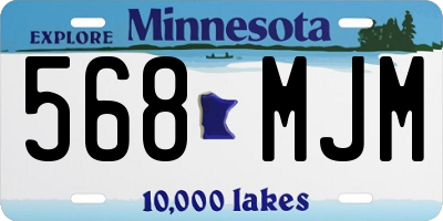 MN license plate 568MJM