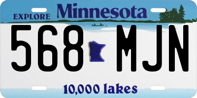 MN license plate 568MJN