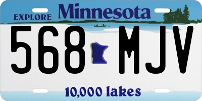 MN license plate 568MJV