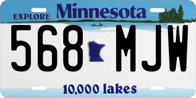 MN license plate 568MJW