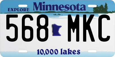 MN license plate 568MKC