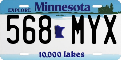 MN license plate 568MYX