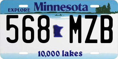 MN license plate 568MZB