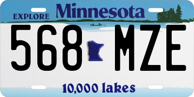 MN license plate 568MZE