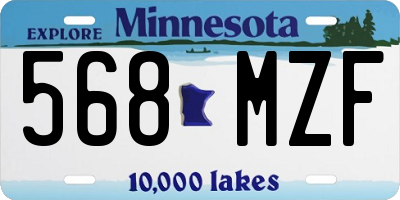 MN license plate 568MZF