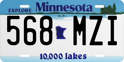 MN license plate 568MZI