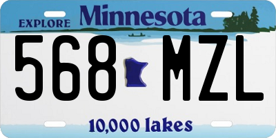 MN license plate 568MZL