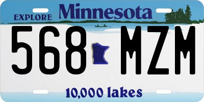 MN license plate 568MZM