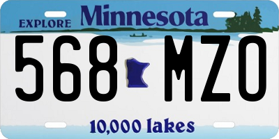 MN license plate 568MZO