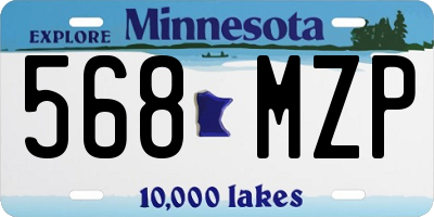 MN license plate 568MZP