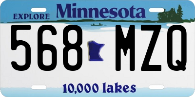 MN license plate 568MZQ