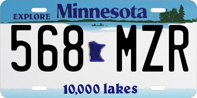 MN license plate 568MZR