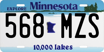 MN license plate 568MZS