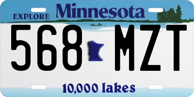 MN license plate 568MZT