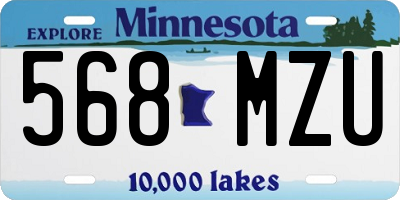 MN license plate 568MZU