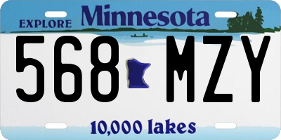 MN license plate 568MZY
