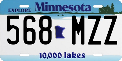 MN license plate 568MZZ