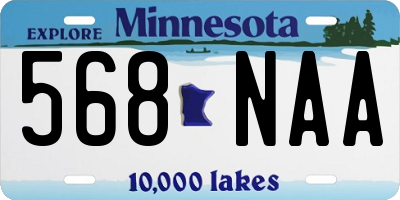 MN license plate 568NAA