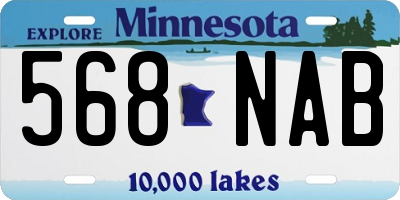 MN license plate 568NAB