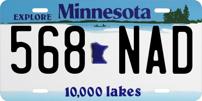 MN license plate 568NAD