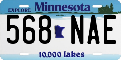MN license plate 568NAE