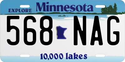 MN license plate 568NAG