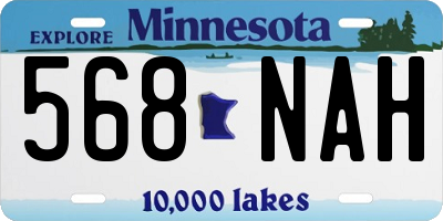 MN license plate 568NAH