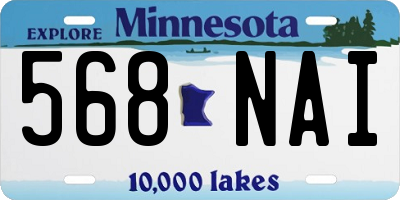 MN license plate 568NAI