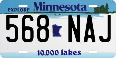 MN license plate 568NAJ