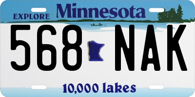MN license plate 568NAK