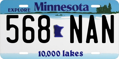 MN license plate 568NAN